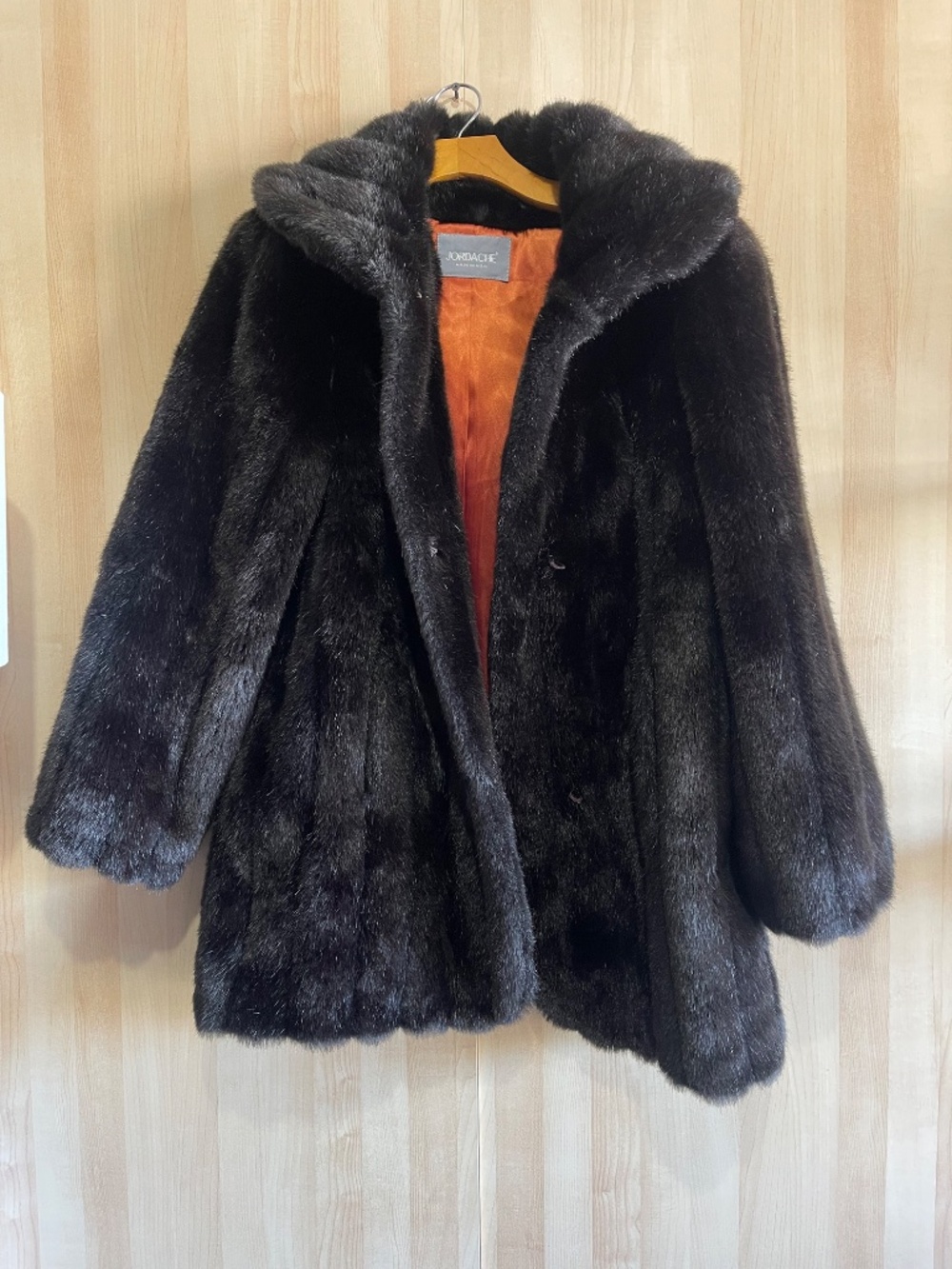 Vintage Fur Brown Coat Faux